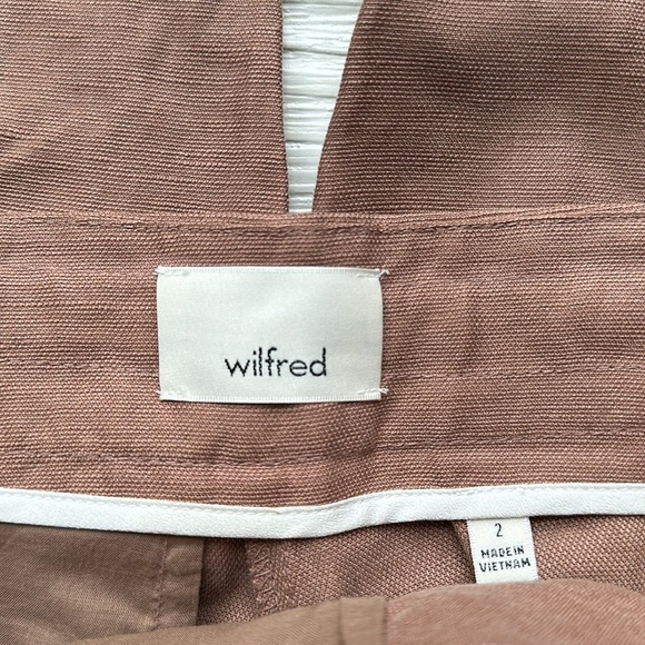 Wilfred Allant Tie Front Linen Blend Pant in Nutmeg size 2 - Picture 4 of 6